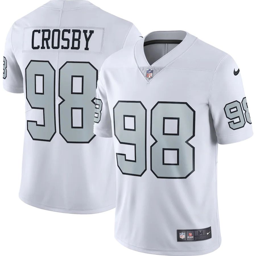 Men Las Vegas Raiders #98 Maxx Crosby Nike White Alternate Vapor Limited NFL Jersey->customized nfl jersey->Custom Jersey